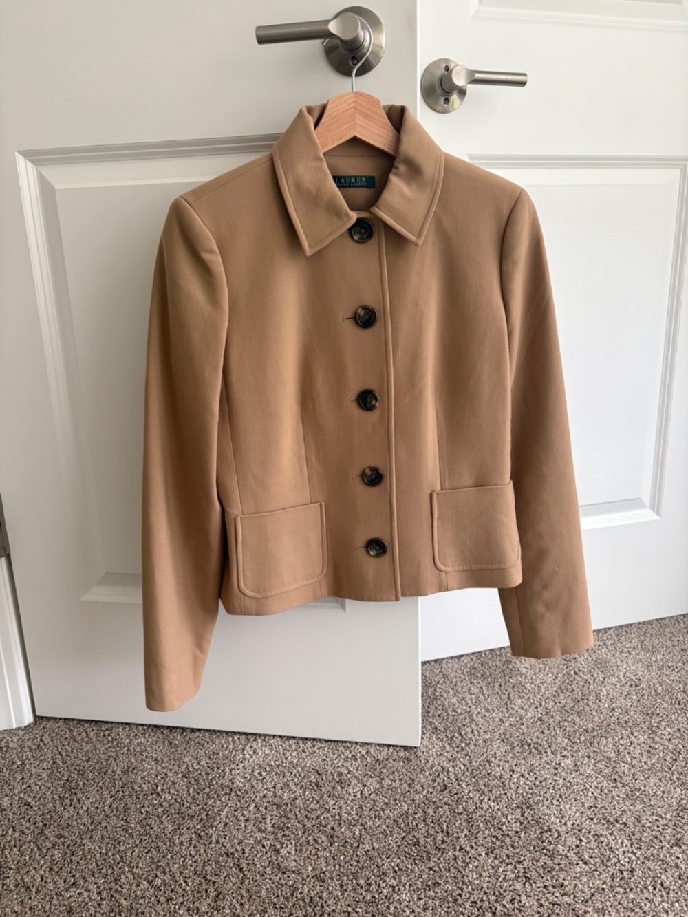 Vintage Lauren Ralph Lauren Tan Tailored Jacket – Size 2
